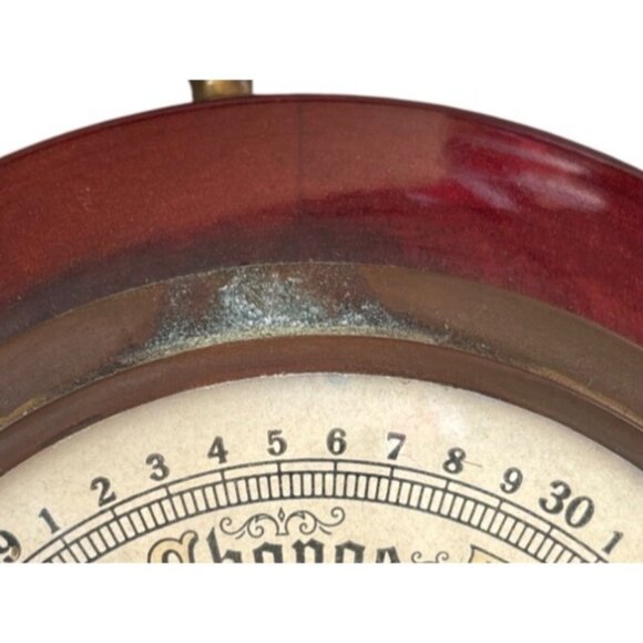 Antique Barometer West Germany Weather Brass Dial SWIFT Stormy Rain Fair V. Dry - Picture 5 of 13